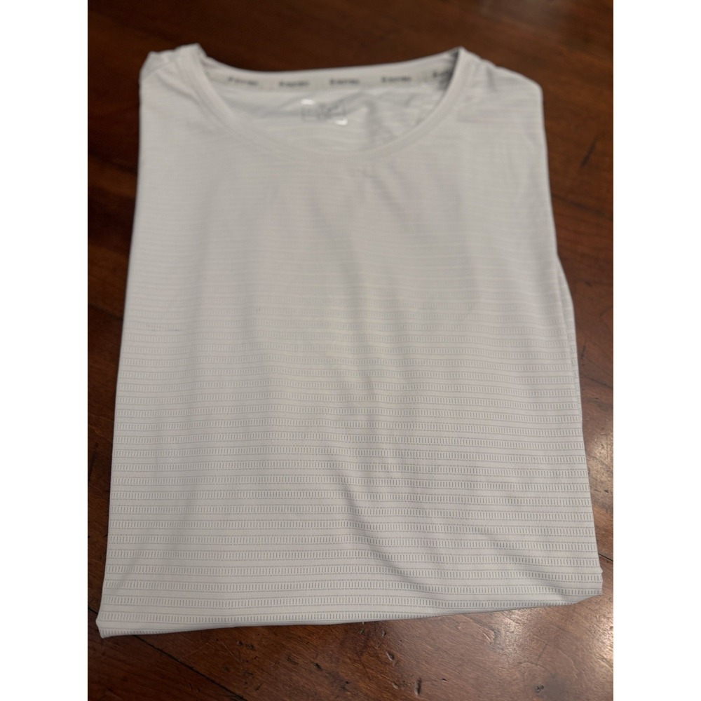 Soybu Men's Active Tee Shirt XL Gray Micro Stripe Short Sleeve Performance Gym
